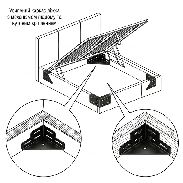Посилений каркас з кутовим кріпленням